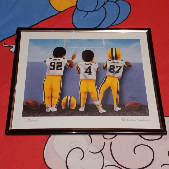 90s Green Bay Packers Football Picture Photo Vintage Brett Favre Reggie White - Picture 1 of 2